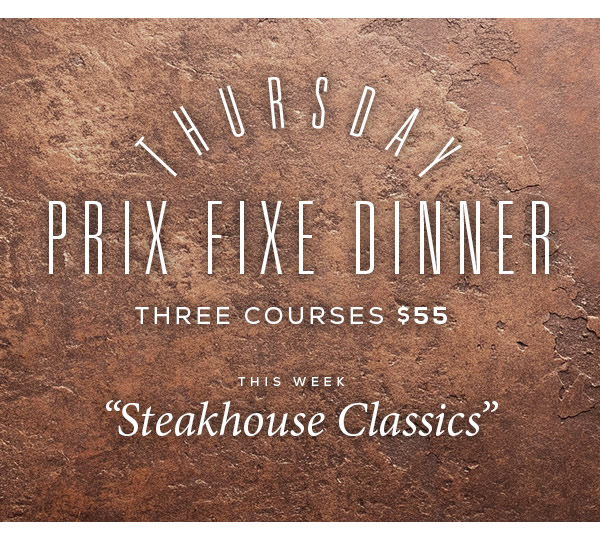 Thursday Prix Fixe